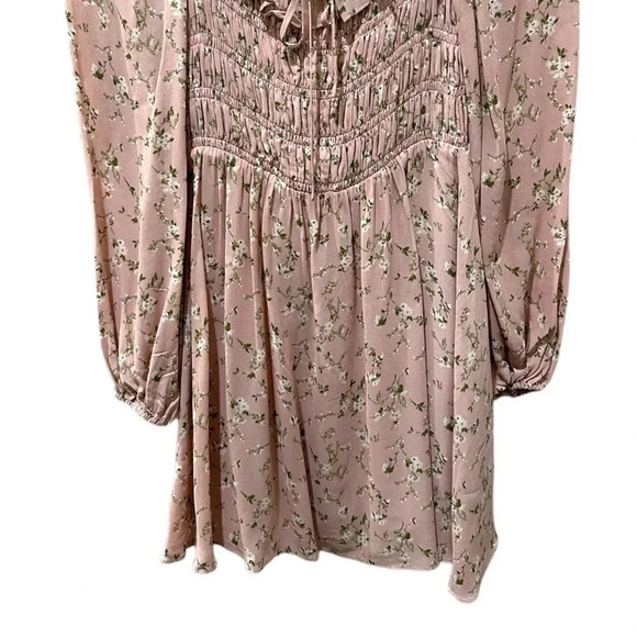 Reformation Morris Long Sleeve Floral Mini Dress in
Melody Pink Floral |… - Picture 8 of 16